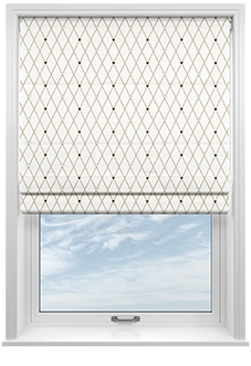 Puddle Down, Trellis Down - Twist&Fit Roman Blind